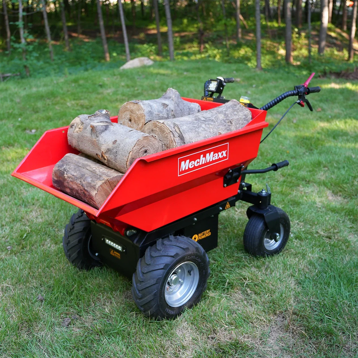 MechMaxx 1100Lbs Loading Battery Powered Barrow Electric Mini Dumper for Sale,  1000W 48V Brushless DC Motor,  E50