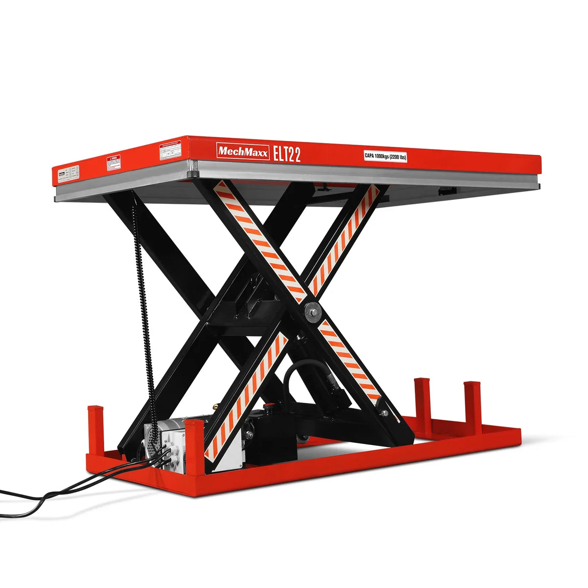 2200lb Capacity Stationary Electric Hydraulic Lift Table ,  51.2" x 32.3" Platform,  39.4" Lift Height , UL Certified Motor,  ELT22
