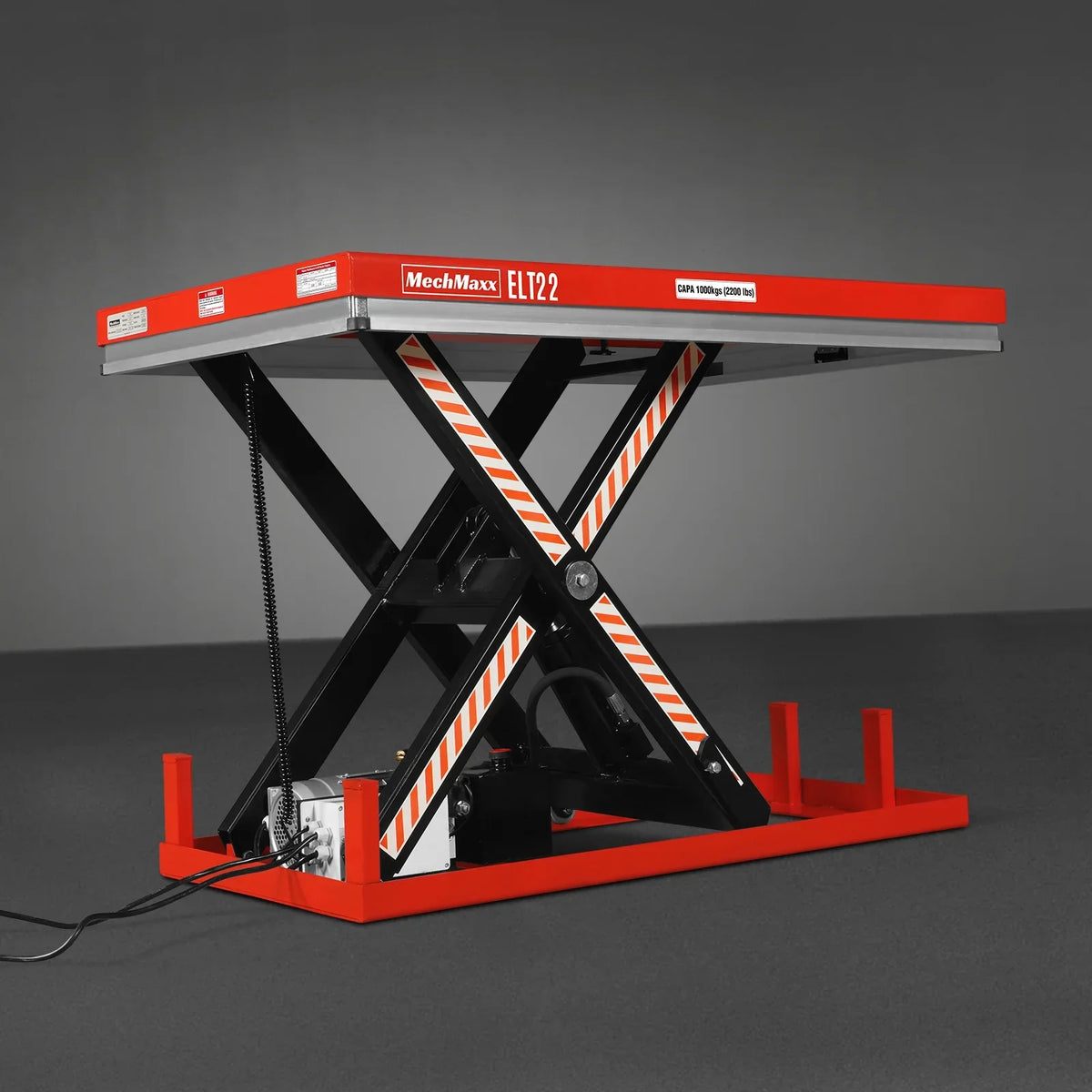 2200lb Capacity Stationary Electric Hydraulic Lift Table ,  51.2" x 32.3" Platform,  39.4" Lift Height , UL Certified Motor,  ELT22