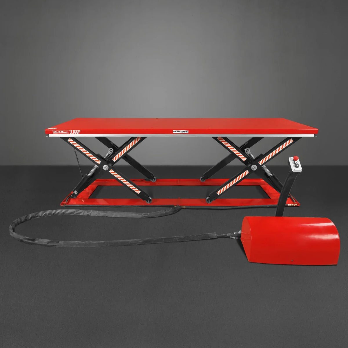 Stationary Electric Hydraulic Parallel Double Scissor Lift Table 6600lb Capacity,  112.9" x 39.4"Platform,  34.3"Lift Height, UL Certified Motor,  ELT66P
