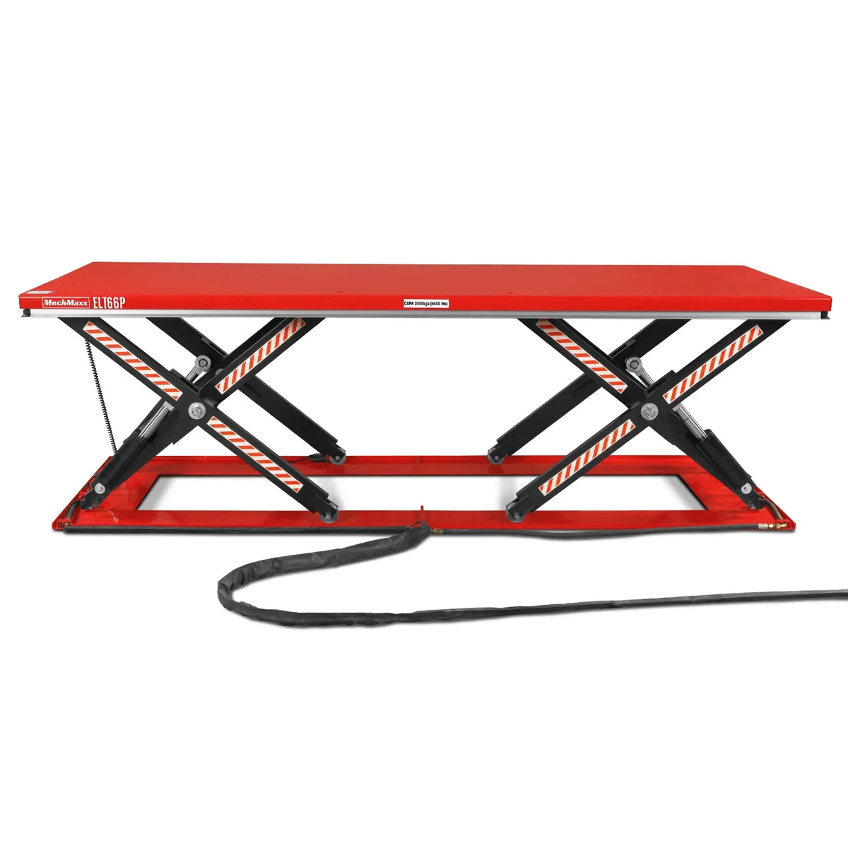 Stationary Electric Hydraulic Parallel Double Scissor Lift Table 6600lb Capacity,  112.9" x 39.4"Platform,  34.3"Lift Height, UL Certified Motor,  ELT66P