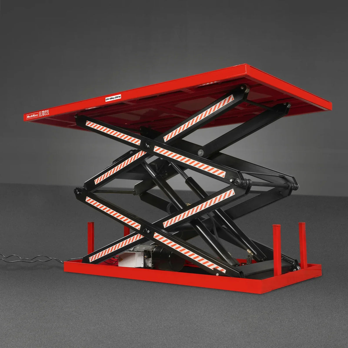 2200 lbs Capacity Stationary Powered Hydraulic Double Scissor Lift Table, 86.6" x 51.2" Platform, 94.5" Lift Height,  UL Certified Motor,  ELTD22L