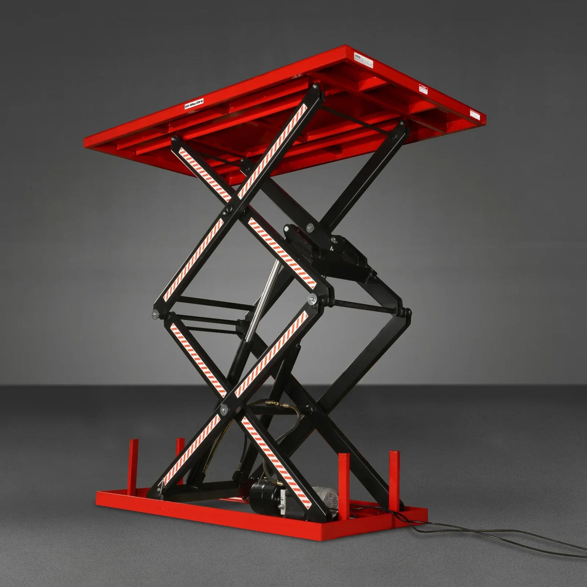 2200 lbs Capacity Stationary Powered Hydraulic Double Scissor Lift Table, 86.6" x 51.2" Platform, 94.5" Lift Height,  UL Certified Motor,  ELTD22L