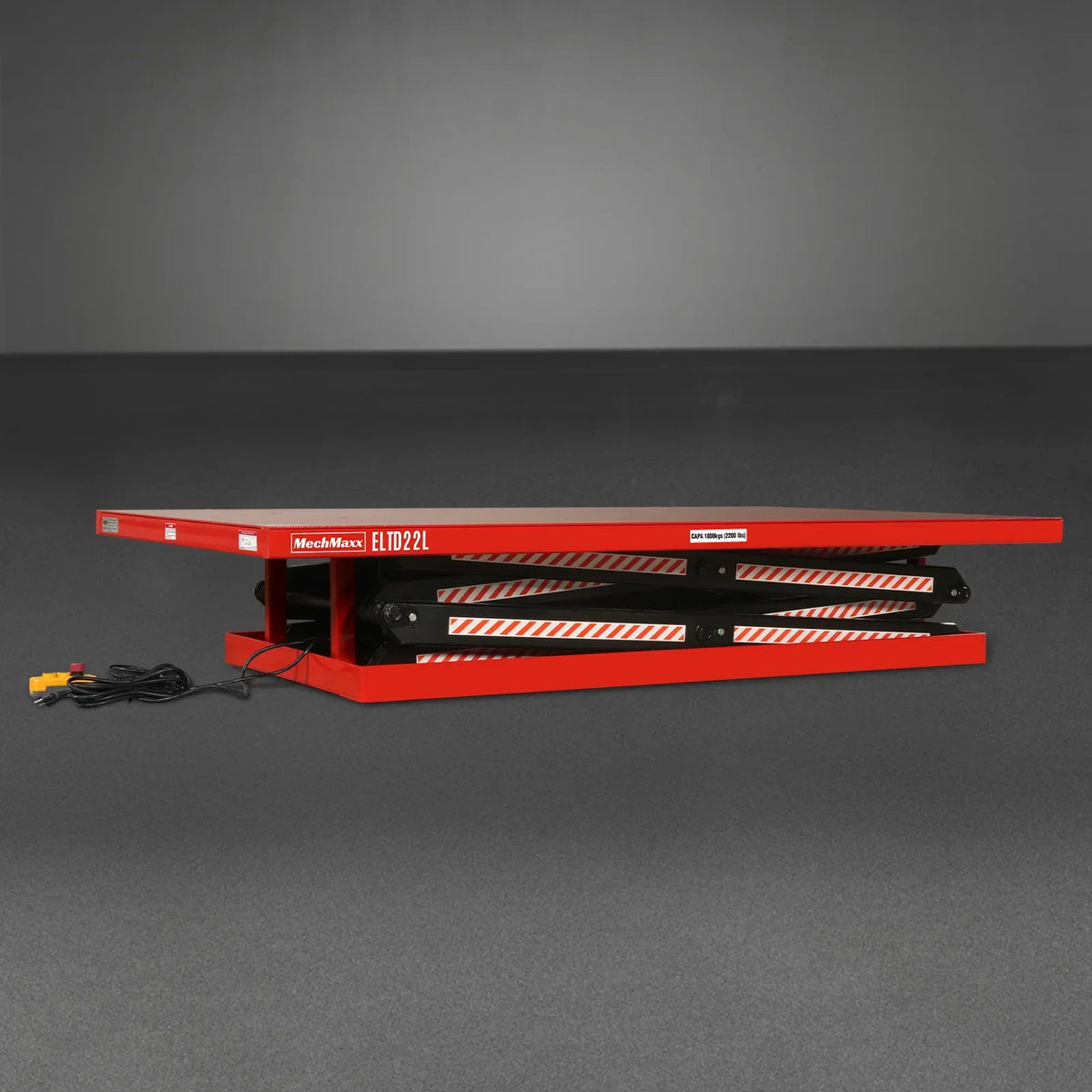 2200 lbs Capacity Stationary Powered Hydraulic Double Scissor Lift Table, 86.6" x 51.2" Platform, 94.5" Lift Height,  UL Certified Motor,  ELTD22L