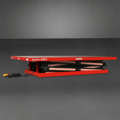 2200 lbs Capacity Stationary Powered Hydraulic Double Scissor Lift Table, 86.6" x 51.2" Platform, 94.5" Lift Height,  UL Certified Motor,  ELTD22L