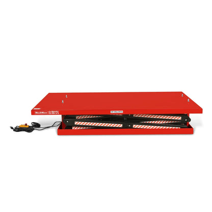 2200 lbs Capacity Stationary Powered Hydraulic Double Scissor Lift Table, 86.6" x 51.2" Platform, 94.5" Lift Height,  UL Certified Motor,  ELTD22L