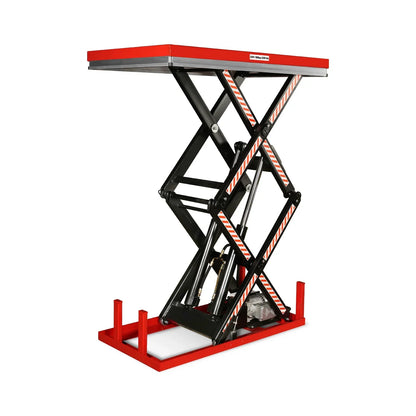 2200 lbs Capacity Stationary Electric Hydraulic Double Scissor Lift Table - 51.2" x 32.3" Platform,  70.1" Lift Height,  UL Certified Motor,  ELTD22