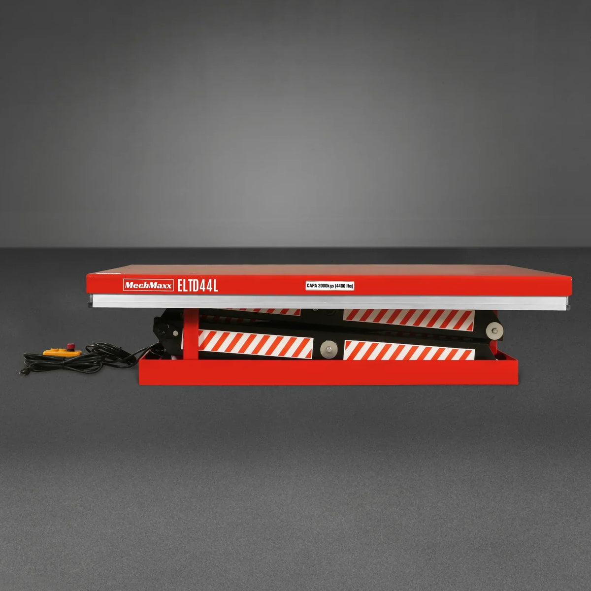 4400 lb Capacity Stationary Electric Hydraulic Double Scissor Lift Table - 63" x 39.4" Platform,  70.1" Lift Height,  UL Certified Motor,  ELTD44L