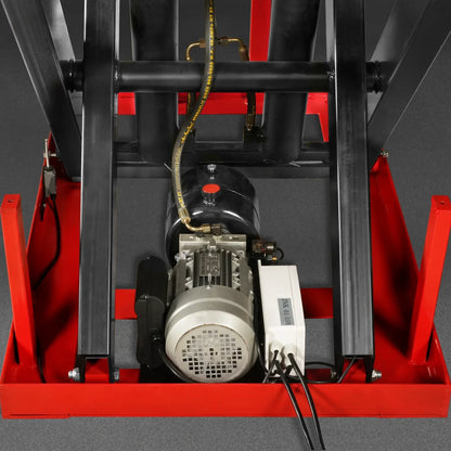 4400 lb Capacity Stationary Electric Hydraulic Double Scissor Lift Table - 63" x 39.4" Platform,  70.1" Lift Height,  UL Certified Motor,  ELTD44L