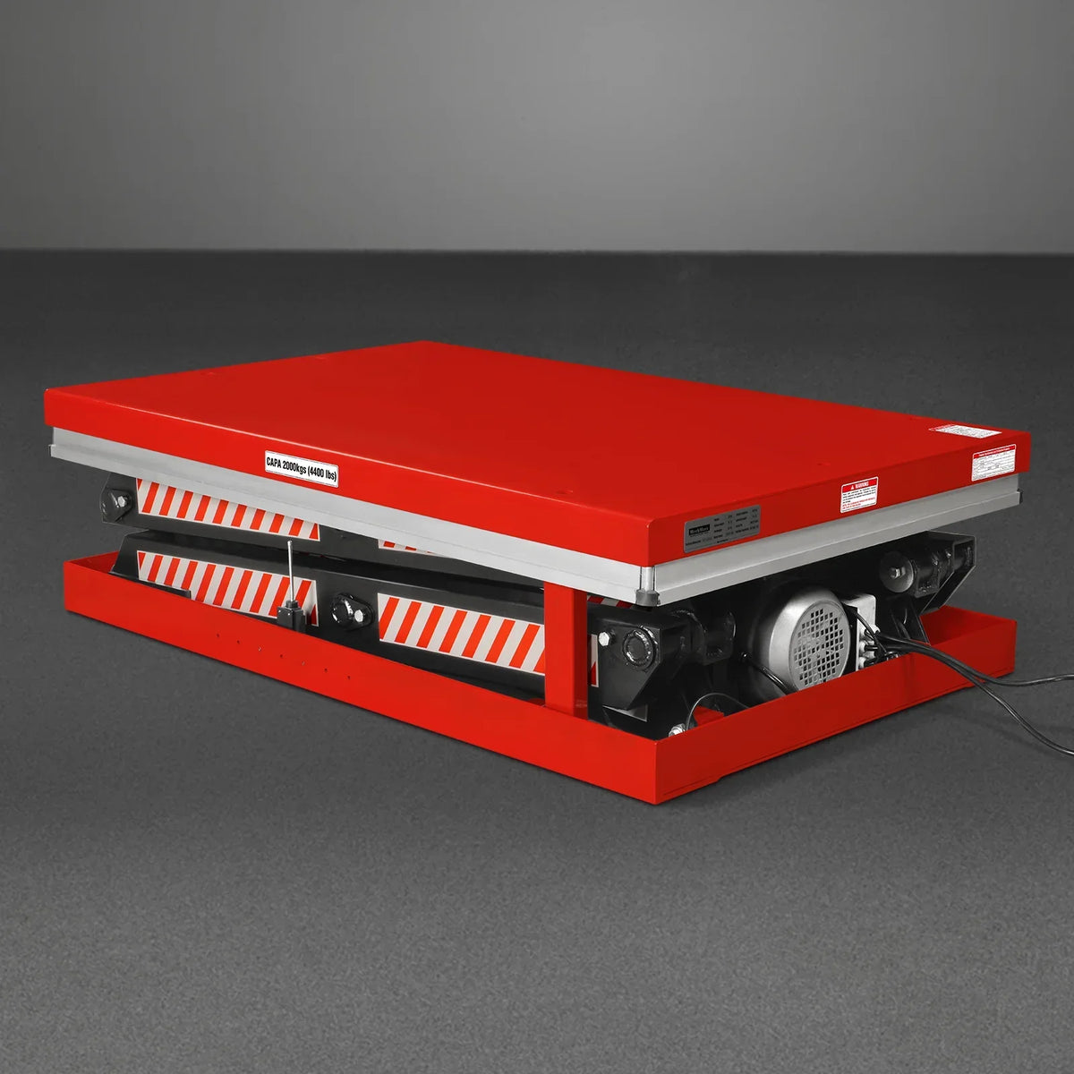 4400lbs Capacity Stationary Electric Hydraulic Double Scissor Lift Table,  51.2" x 33.5" Platform,  70.1" Lift Height,  UL Certified Motor,  ELTD44