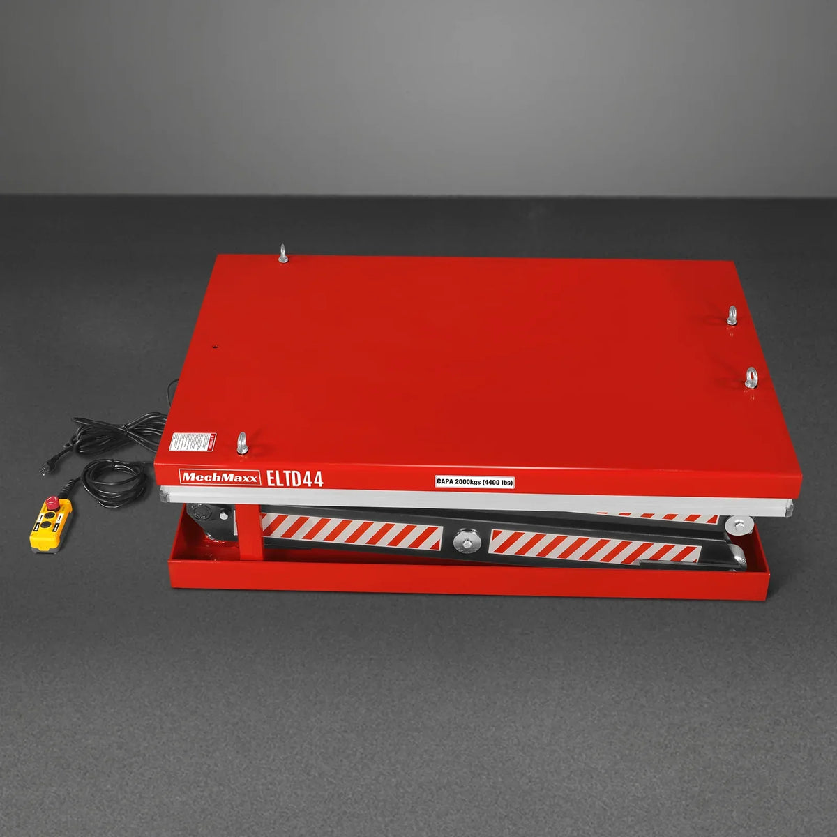 4400lbs Capacity Stationary Electric Hydraulic Double Scissor Lift Table,  51.2" x 33.5" Platform,  70.1" Lift Height,  UL Certified Motor,  ELTD44