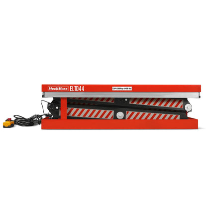 4400lbs Capacity Stationary Electric Hydraulic Double Scissor Lift Table,  51.2" x 33.5" Platform,  70.1" Lift Height,  UL Certified Motor,  ELTD44