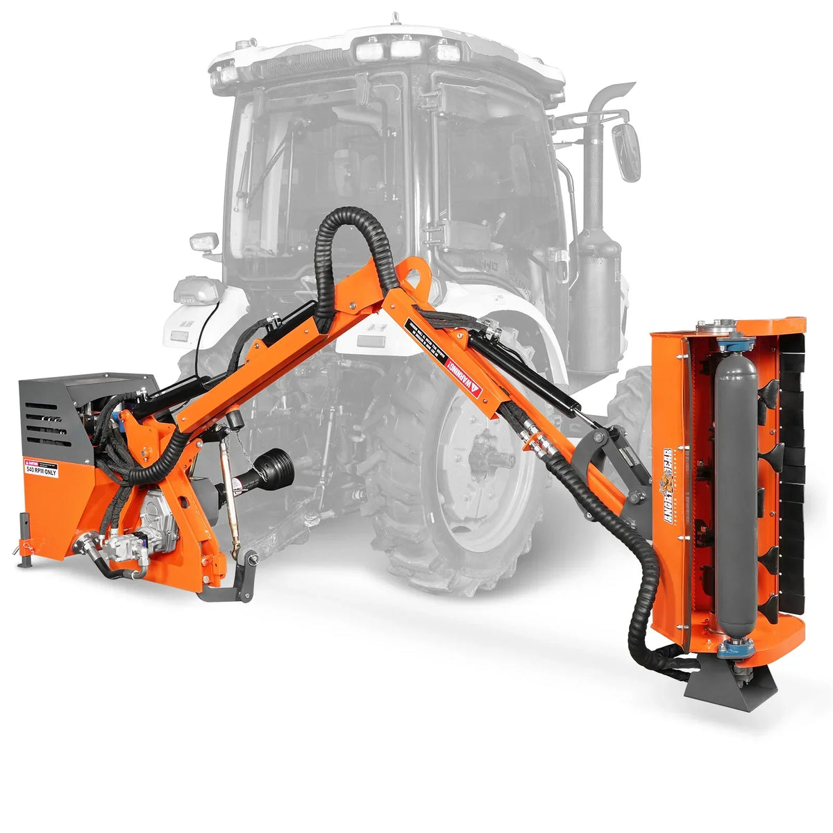 31.5" Remote Control Operation, Maximum Reach 11'2", 3-Point Boom Mower, 20-55HP, ERM80