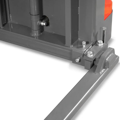 2640lbs Electric Straddle Stacker,  118" Lift,  Adjustable Legs & Forks,  F26-118SLA