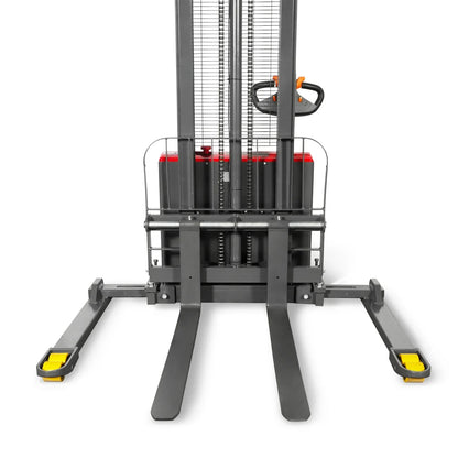 2640lbs Electric Straddle Stacker,  118" Lift,  Adjustable Legs & Forks,  F26-118SLA