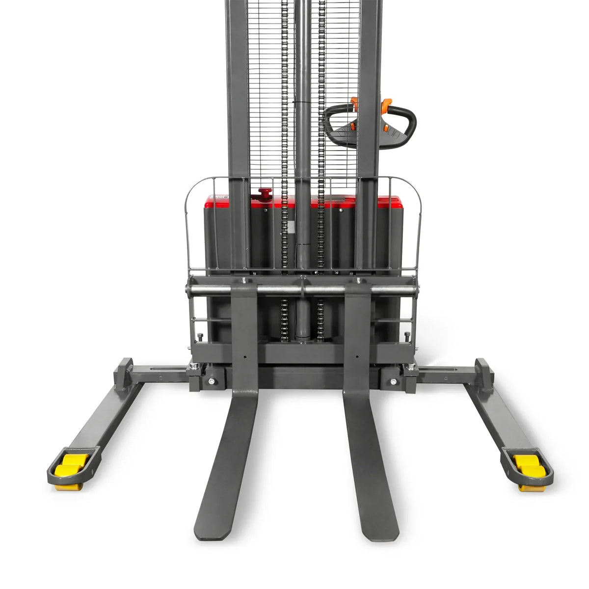 2640lbs Lithium-ion Electric Straddle Stacker,  118" Lift,  Adjustable Legs & Forks,  F26-118S