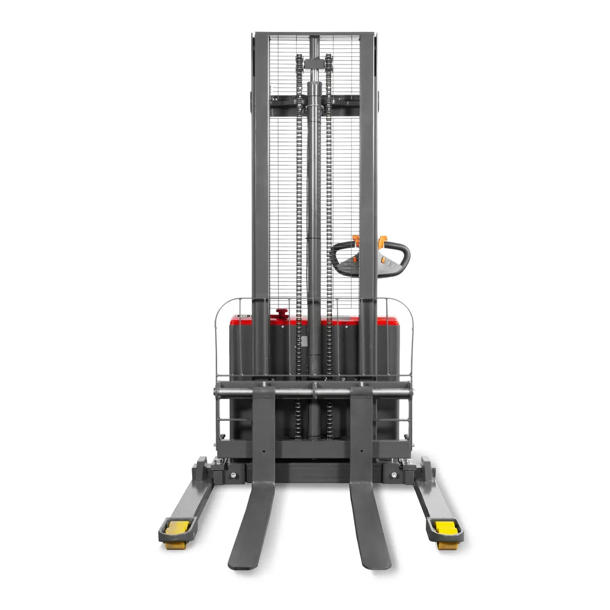 2640lbs Lithium-ion Electric Straddle Stacker,  118" Lift,  Adjustable Legs & Forks,  F26-118S