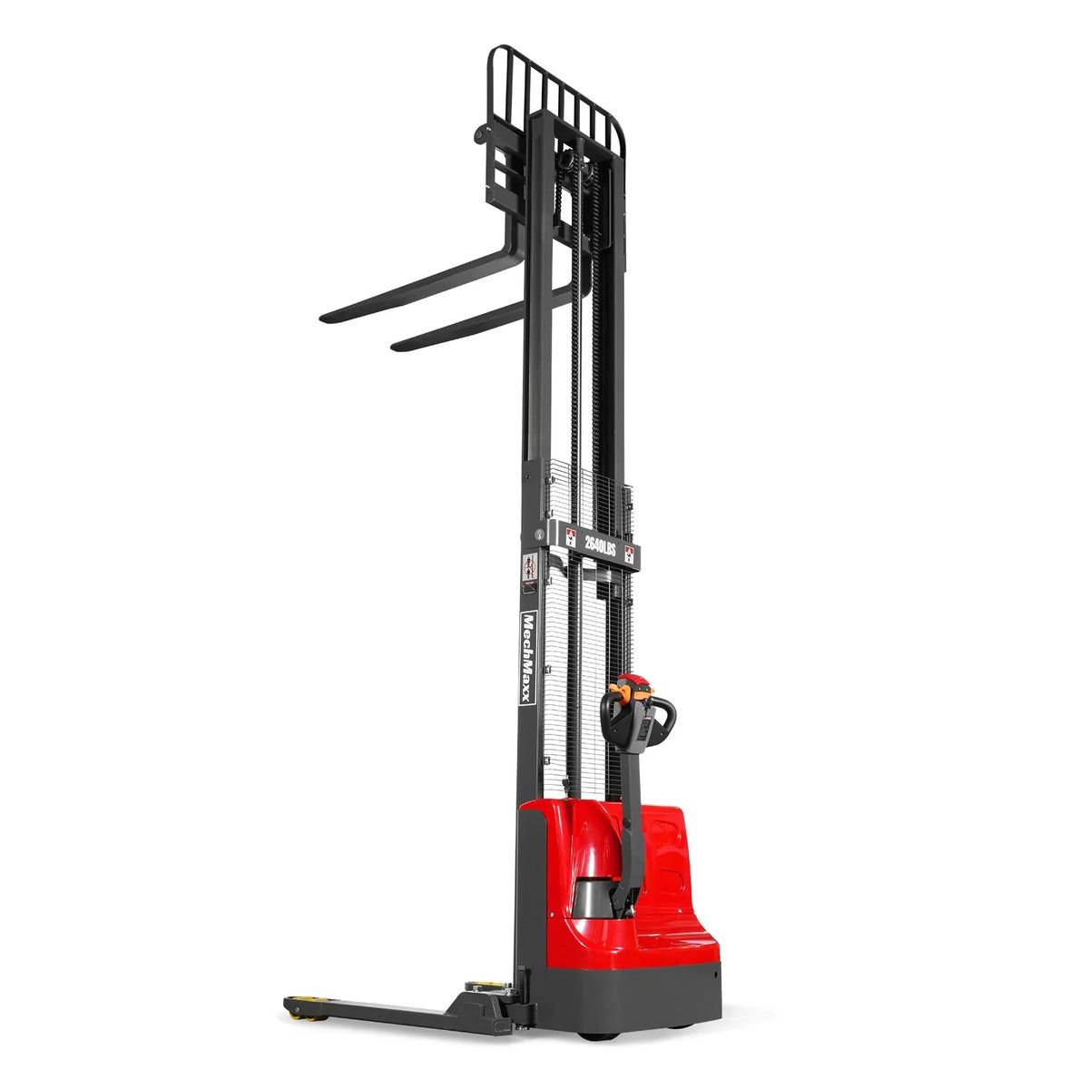 2640lbs Lithium-ion Electric Straddle Stacker,  118" Lift,  Adjustable Legs & Forks,  F26-118S