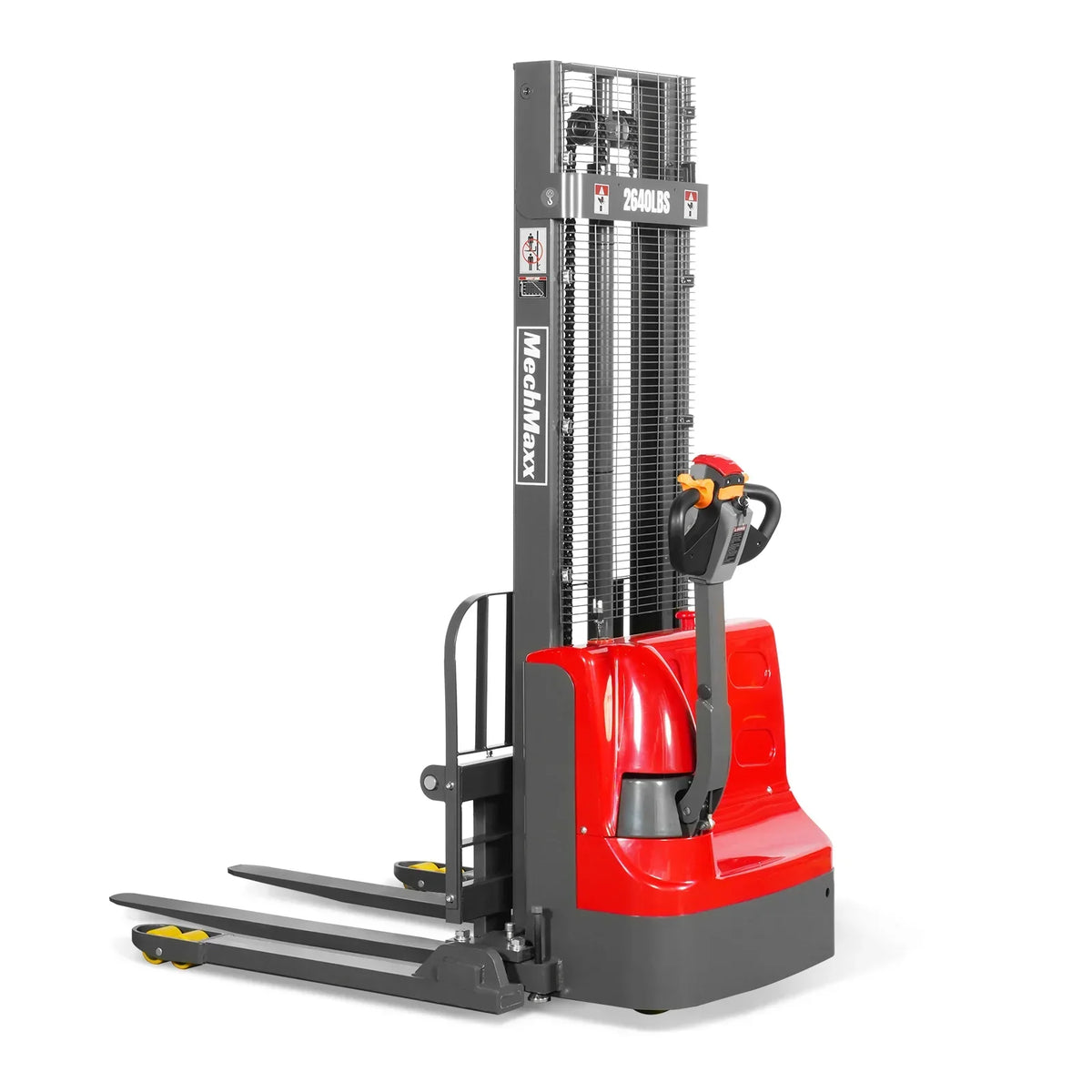 2640lbs Electric Straddle Stacker,  118" Lift,  Adjustable Legs & Forks,  F26-118SLA