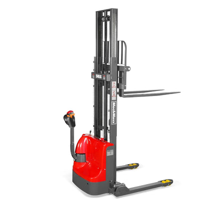 2640lbs Electric Straddle Stacker, 138" Lift,  Adjustable Legs & Forks,  F26-138SLA
