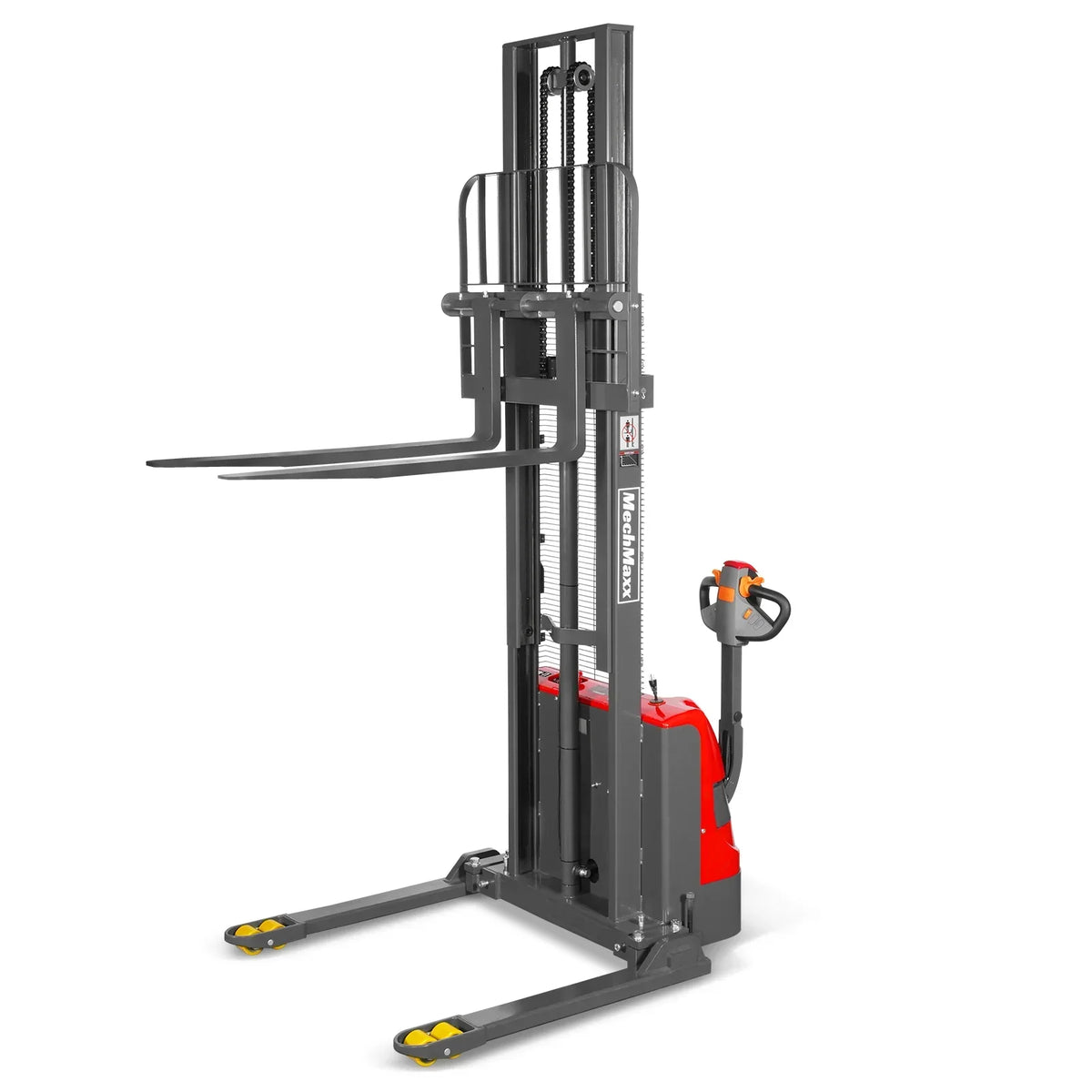 2640lbs Lithium-ion Electric Straddle Stacker,  118" Lift,  Adjustable Legs & Forks,  F26-118S