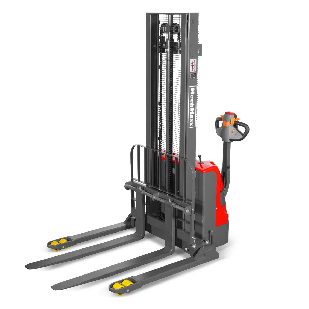 2640lbs Lithium-ion Electric Straddle Stacker,  118" Lift,  Adjustable Legs & Forks,  F26-118S