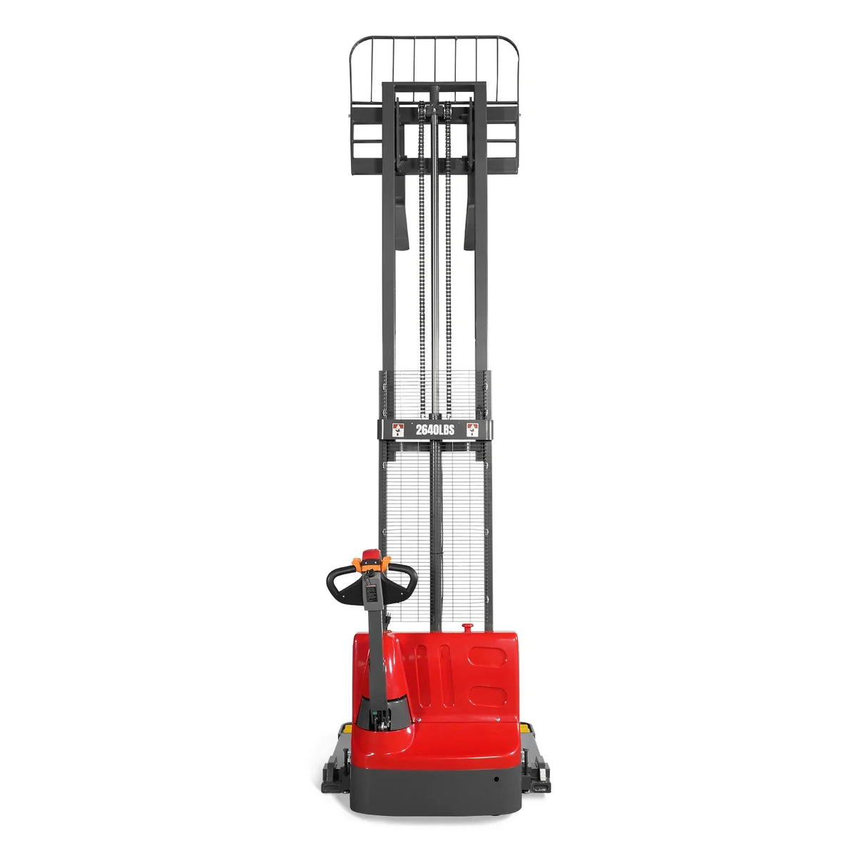 2640lbs Lithium-ion Electric Straddle Stacker,  118" Lift,  Adjustable Legs & Forks,  F26-118S