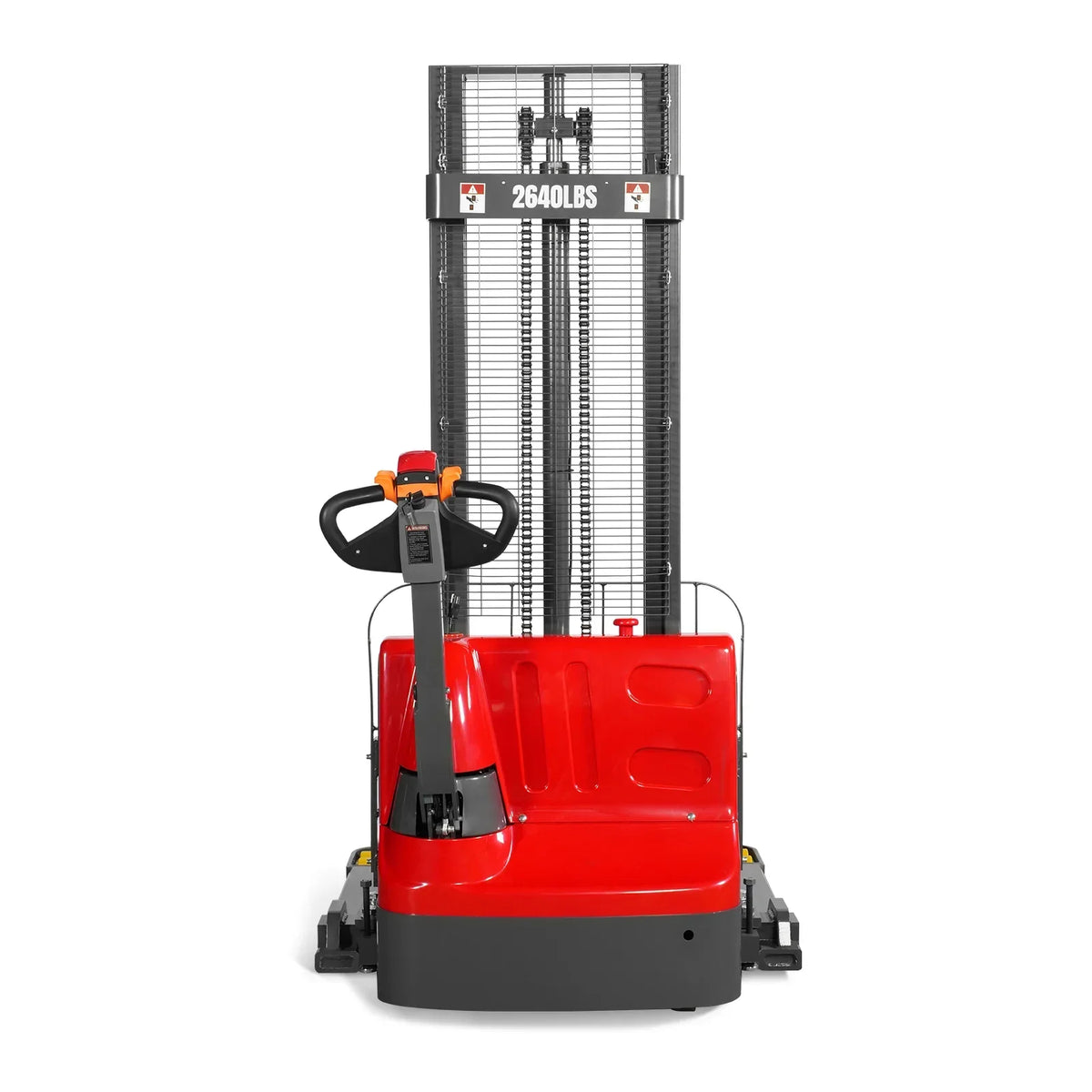 2640lbs Lithium-ion Electric Straddle Stacker,  118" Lift,  Adjustable Legs & Forks,  F26-118S