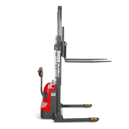 2640lbs Lithium-ion Electric Straddle Stacker,  118" Lift,  Adjustable Legs & Forks,  F26-118S