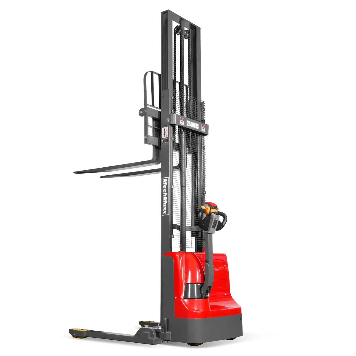 2640lbs Lithium-ion Electric Straddle Stacker,  138" Lift,  Adjustable Legs & Forks,  F26-138S