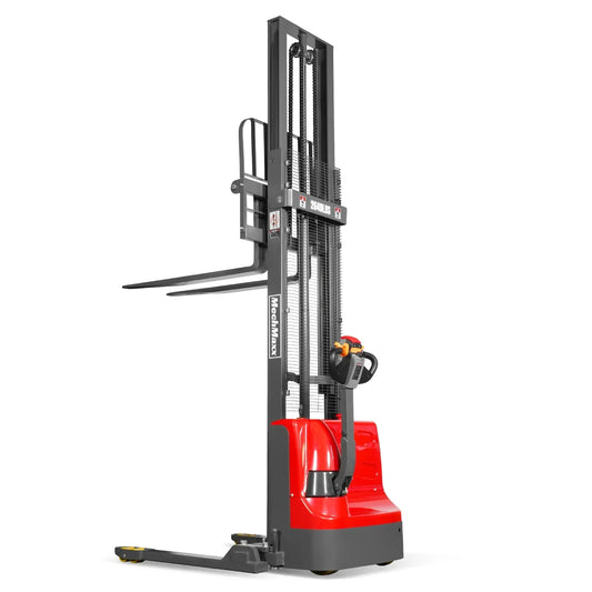 2640lbs Lithium-ion Electric Straddle Stacker,  138" Lift,  Adjustable Legs & Forks,  F26-138S