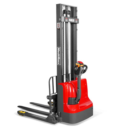 2640lbs Electric Straddle Stacker, 138" Lift,  Adjustable Legs & Forks,  F26-138SLA