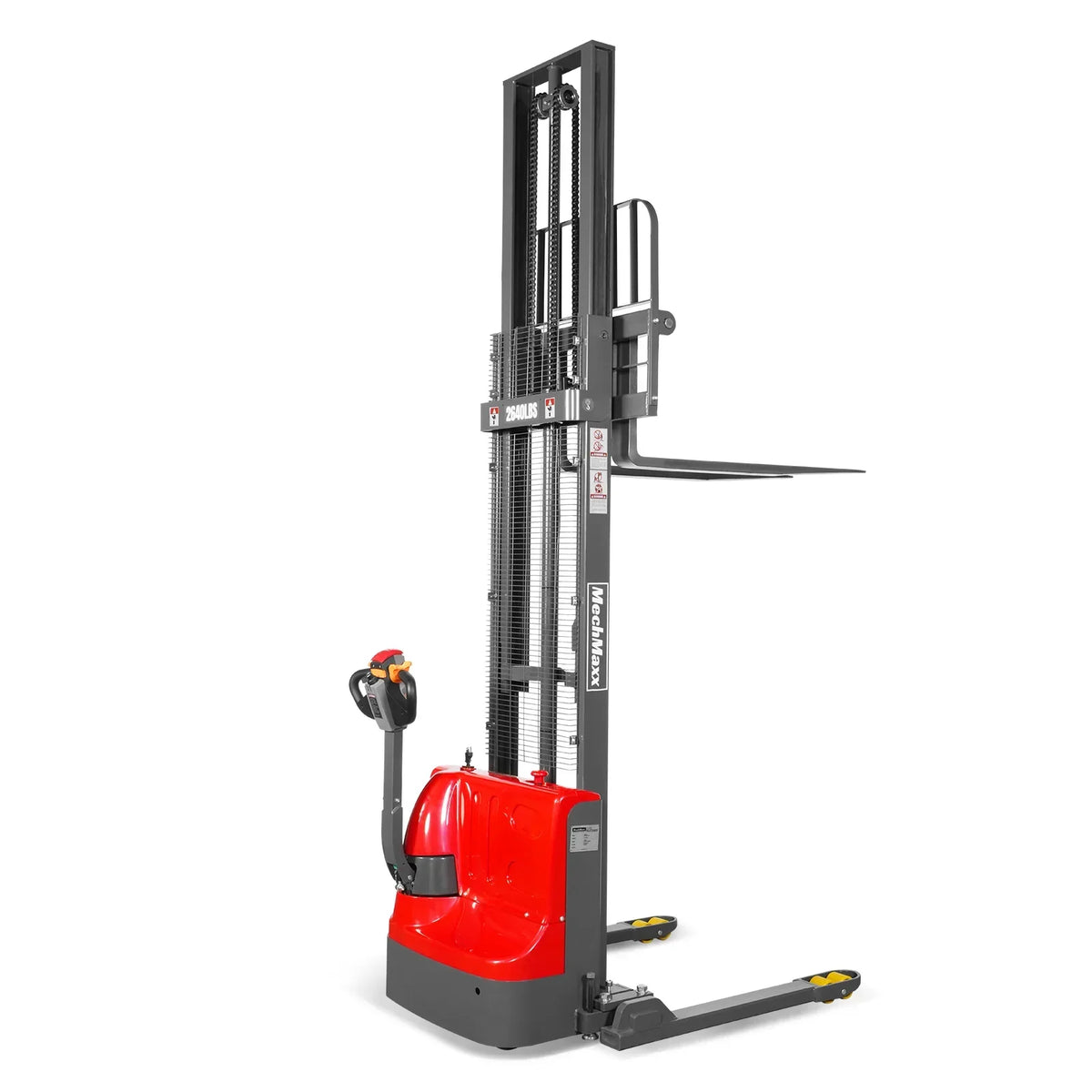 2640lbs Electric Straddle Stacker,  118" Lift,  Adjustable Legs & Forks,  F26-118SLA