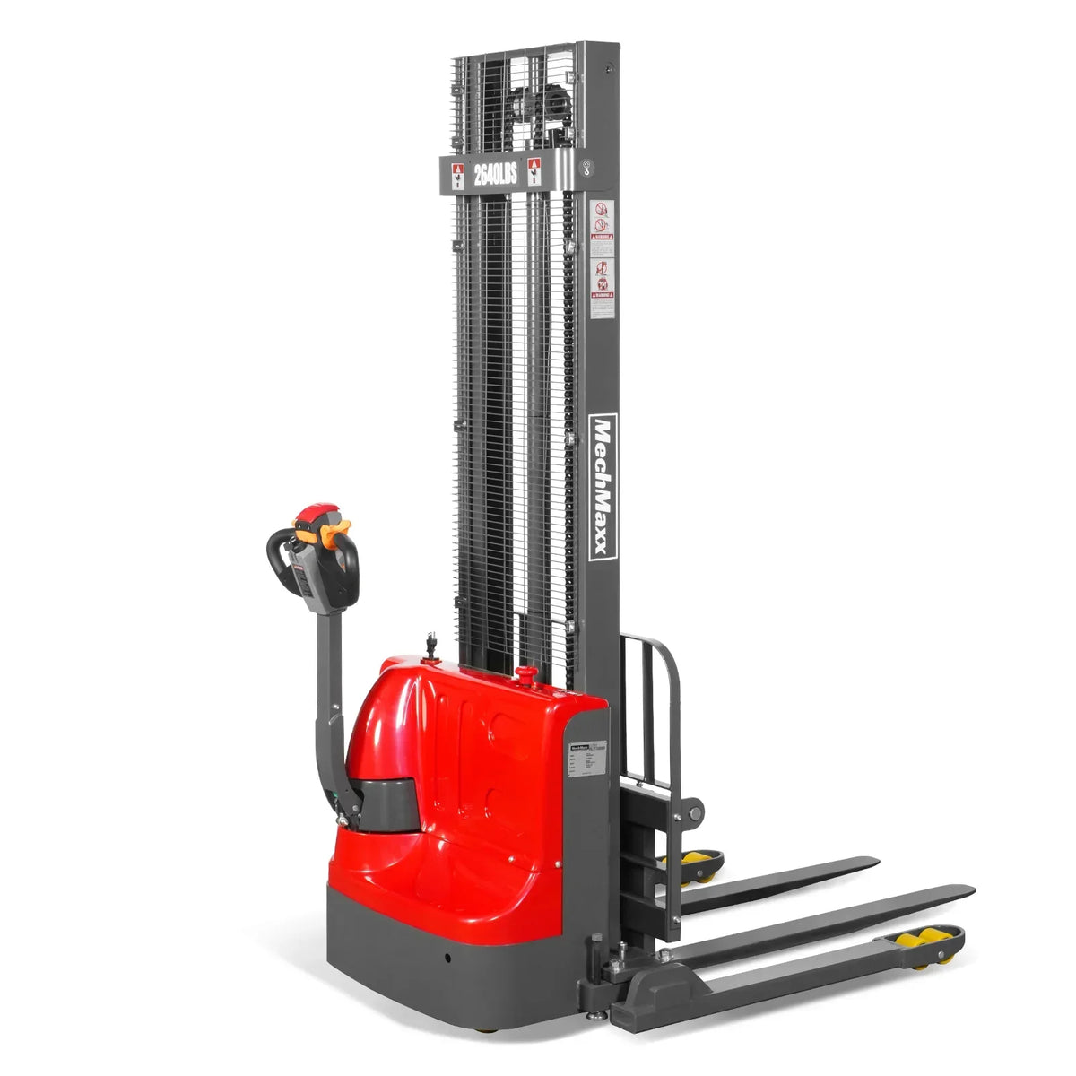 2640lbs Lithium-ion Electric Straddle Stacker,  138" Lift,  Adjustable Legs & Forks,  F26-138S