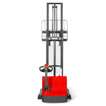 2640lbs Lithium-ion Electric Straddle Stacker,  138" Lift,  Adjustable Legs & Forks,  F26-138S