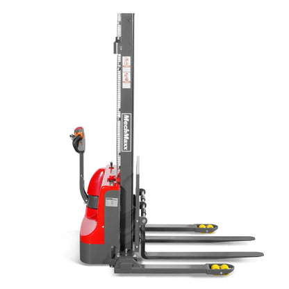 2640lbs Lithium-ion Electric Straddle Stacker,  138" Lift,  Adjustable Legs & Forks,  F26-138S