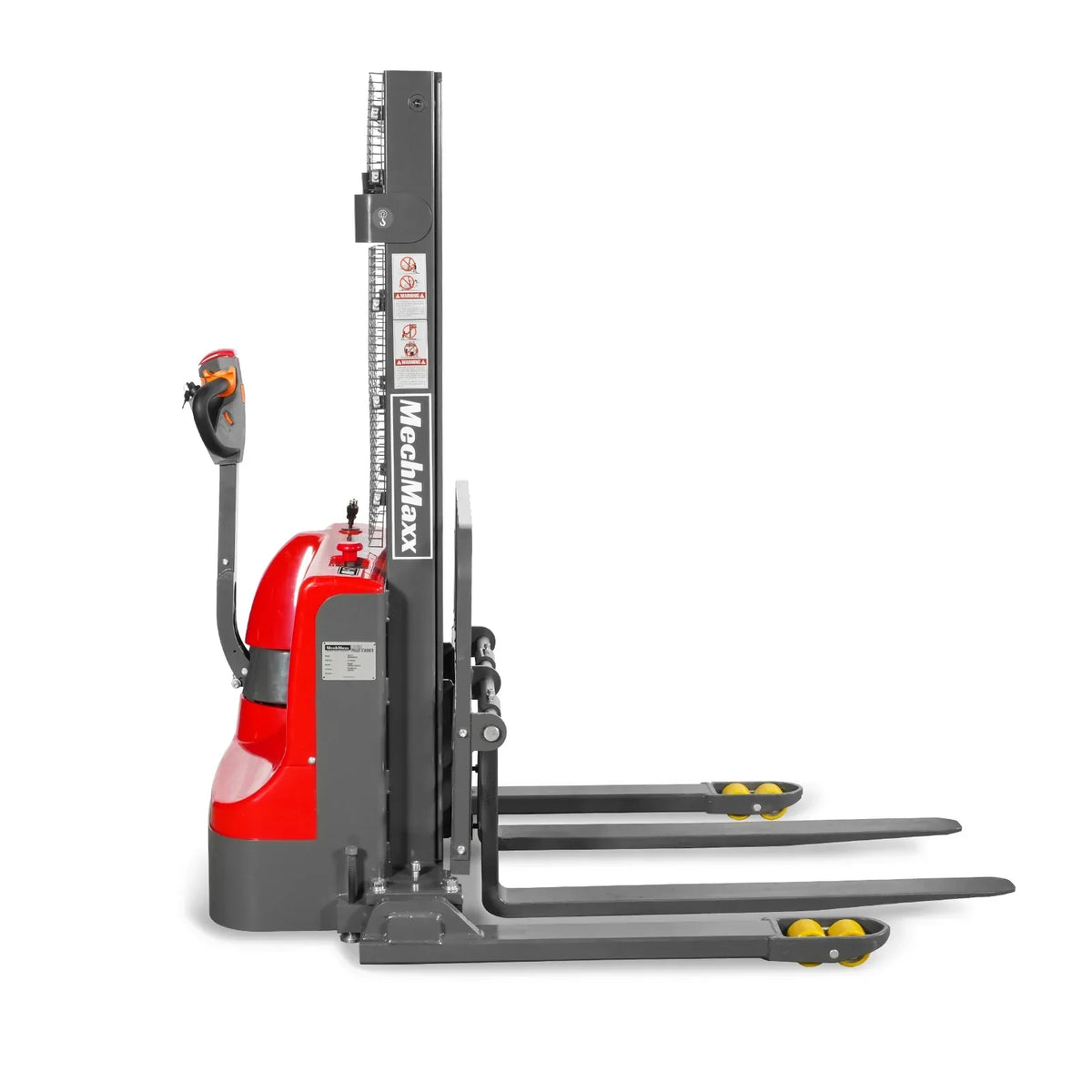 2640lbs Lithium-ion Electric Straddle Stacker,  98" Lift,  Adjustable Legs & Forks,  F26-98S