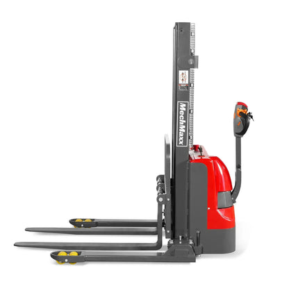 2640lbs Lithium-ion Electric Straddle Stacker,  98" Lift,  Adjustable Legs & Forks,  F26-98S