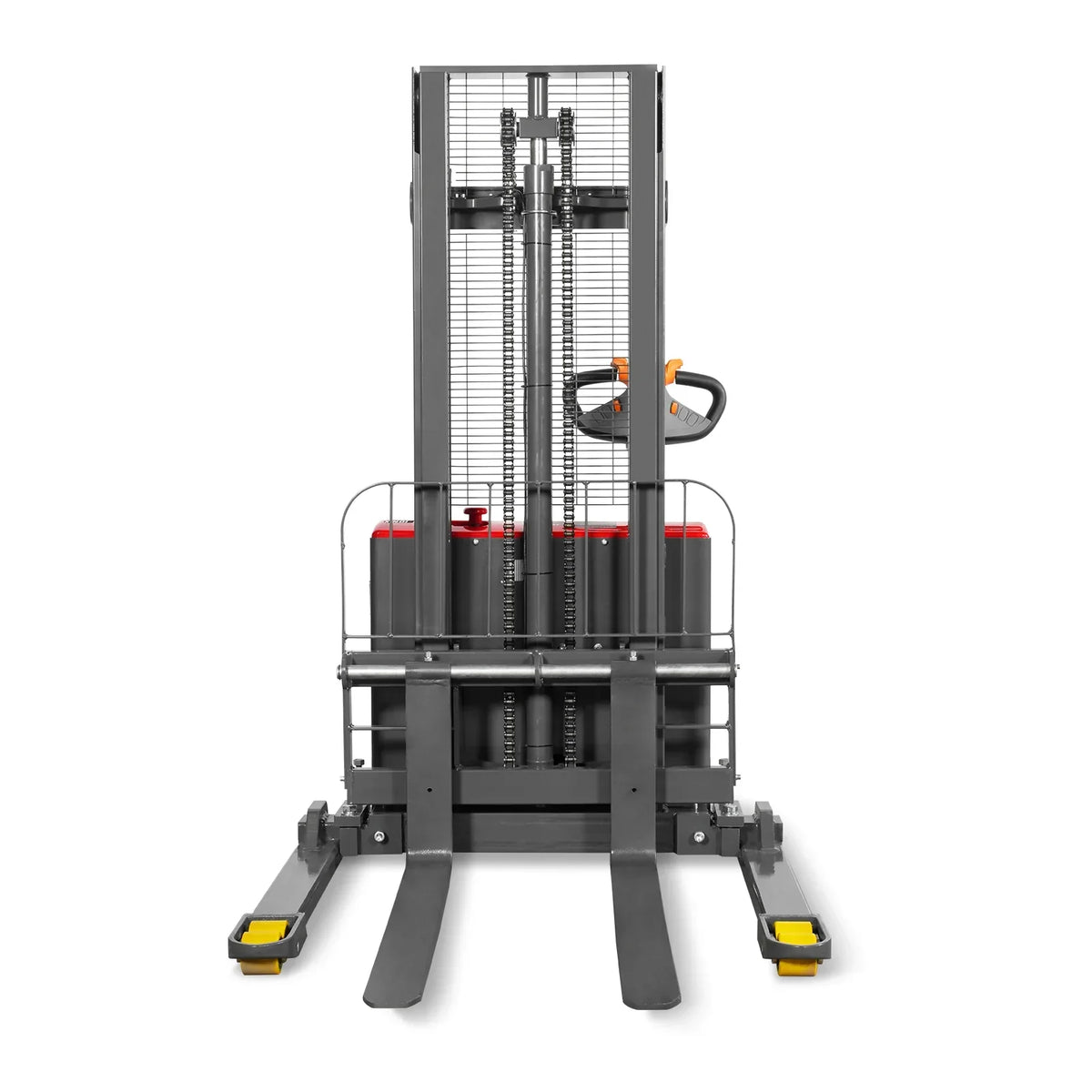 2640lbs Lithium-ion Electric Straddle Stacker,  98" Lift,  Adjustable Legs & Forks,  F26-98S