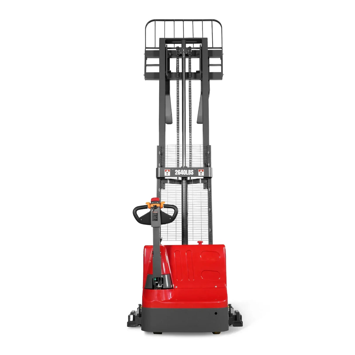 2640lbs Lithium-ion Electric Straddle Stacker,  98" Lift,  Adjustable Legs & Forks,  F26-98S