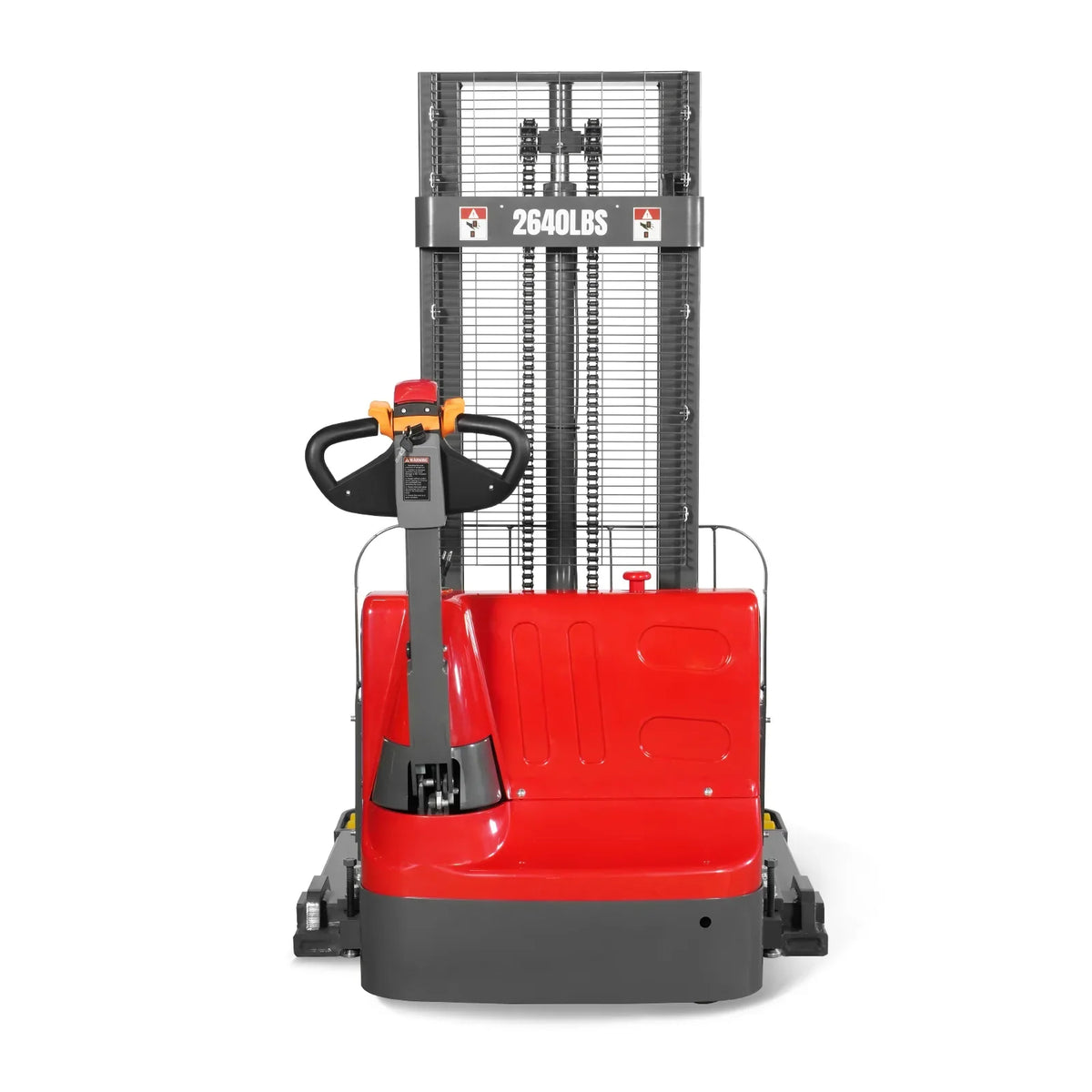2640lbs Lithium-ion Electric Straddle Stacker,  98" Lift,  Adjustable Legs & Forks,  F26-98S