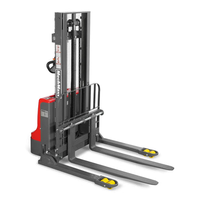 2640lbs Lithium-ion Electric Straddle Stacker,  98" Lift,  Adjustable Legs & Forks,  F26-98S