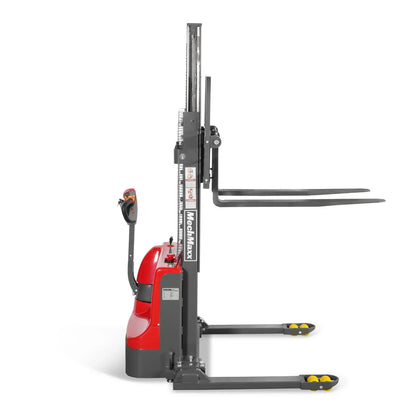 2640lbs Lithium-ion Electric Straddle Stacker,  98" Lift,  Adjustable Legs & Forks,  F26-98S