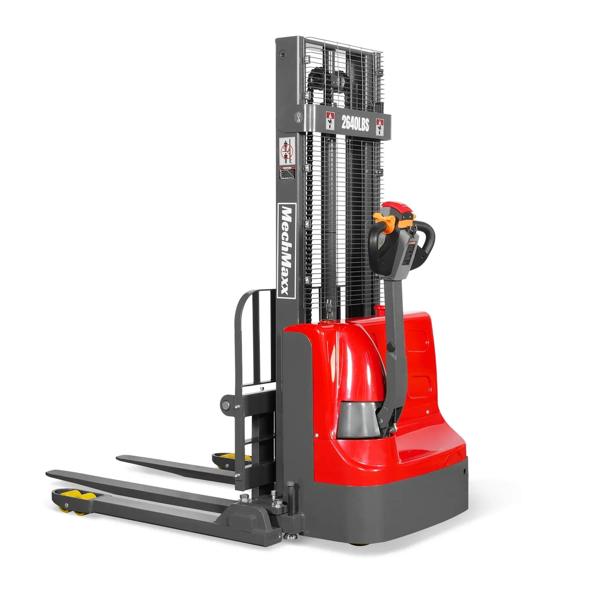 2640lbs Lithium-ion Electric Straddle Stacker,  98" Lift,  Adjustable Legs & Forks,  F26-98S