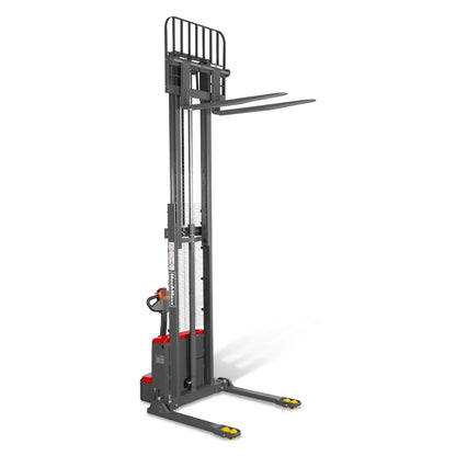 3300lbs Lithium-ion Electric Straddle Stacker,  118" Lift,  Adjustable Legs & Forks,  F33-118S