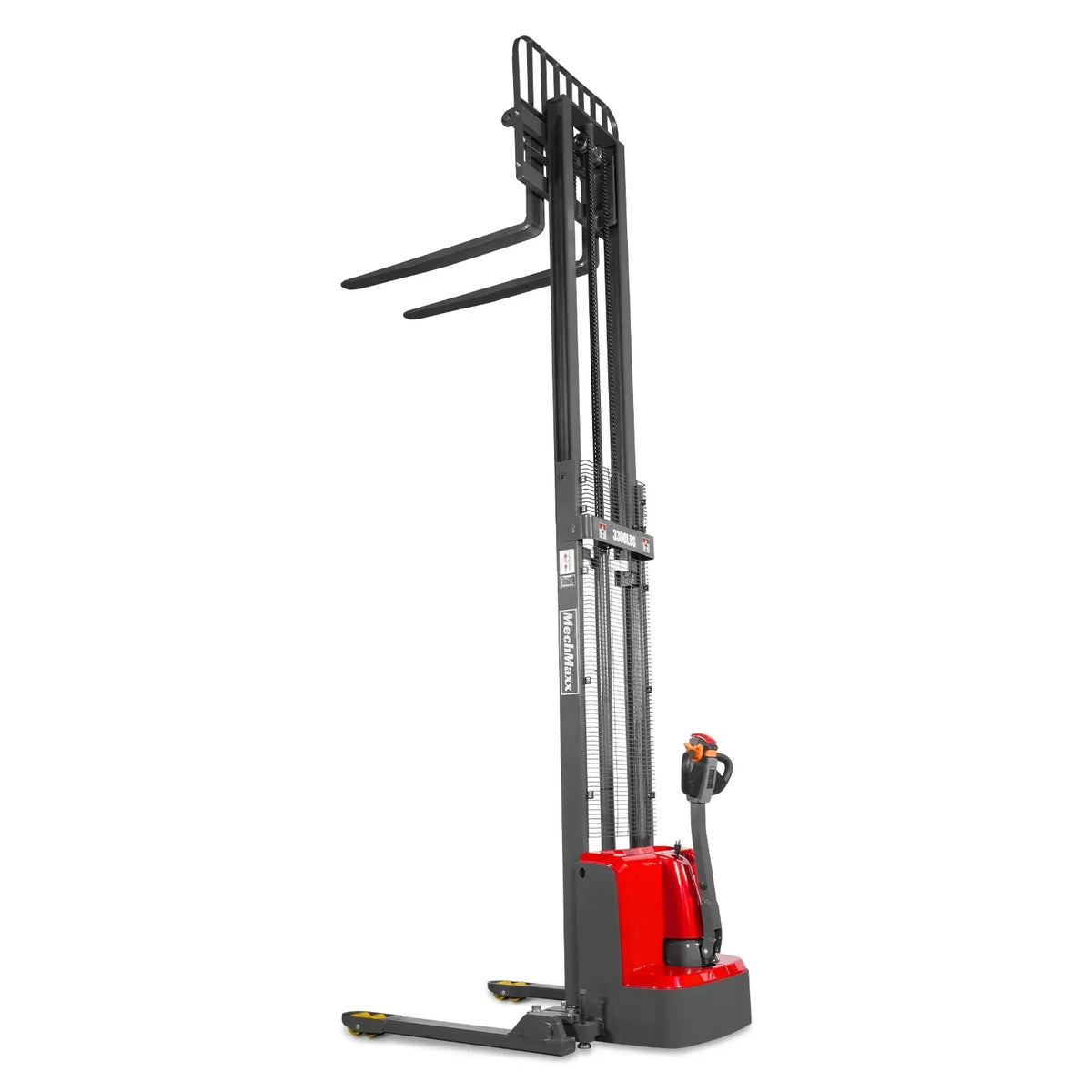3300lbs Electric Straddle Stacker,  138" Lift,  Adjustable Legs & Forks,  F33-138SLA