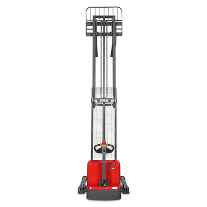 3300lbs Lithium-ion Electric Straddle Stacker,  138" Lift,  Adjustable Legs & Forks,  F33-138S