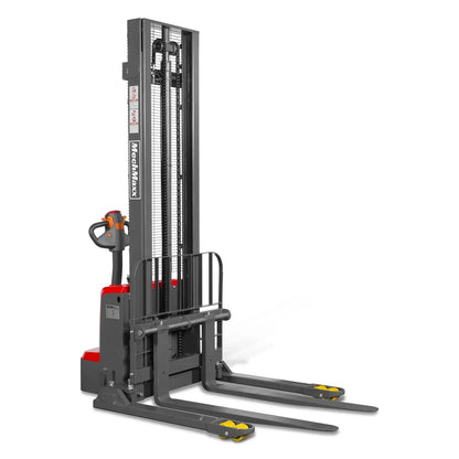 3300lbs Lithium-ion Electric Straddle Stacker,  138" Lift,  Adjustable Legs & Forks,  F33-138S