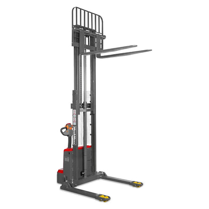 3300lbs Lithium-ion Electric Straddle Stacker,  98" Lift,  Adjustable Legs & Forks,  F33-98S
