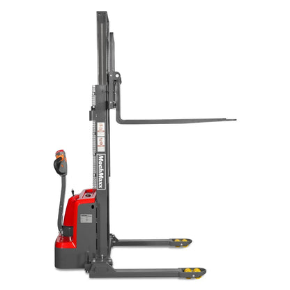 3300lbs Lithium-ion Electric Straddle Stacker,  98" Lift,  Adjustable Legs & Forks,  F33-98S